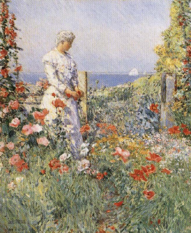 Childe Hassam In the Garden:Celia Thaxter in Her Garden china oil painting image